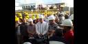 Presidente cubano visita las obras de modernización de la fábrica de cemento 26 de Julio.