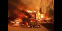 Uno de los hogares destruidos por incendios