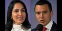 Luisa González y el mandatario Daniel Noboa