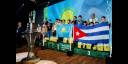Cubanos bronce en Rusia