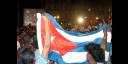 En el Parque Central capitalino, como en toda Cuba, los fanáticos se juntaron para seguir cada jugada de su equipo