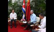 Encuentro de Miguel Díaz-Canel con Hua Xin, nuevo embajador de la República Popular China en Cuba