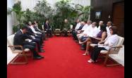 Encuentro de Miguel Díaz-Canel con Liu Junfeng, vicepresidente de la Agencia Nacional de Cooperación Internacional para el Desarrollo de China (CIDCA)