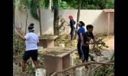 Los jóvenes han entregado todas sus fuerzas a la recuperación del municipio.