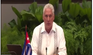 El Presidente cubano Miguel Díaz-Canel Bermúdez