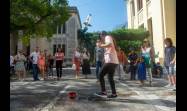 Feria de ciencias en la Universidad de La Habana.