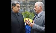 Díaz-Canel y Maduro honran a Bolívar en la capital rusa.