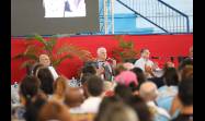 Intercambio de Miguel Díaz-Canel Bermúdez con grupos de solidaridad en Ciego de Ávila