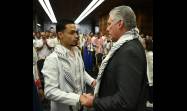 La causa de las juventudes y del pueblo Palestino ha sido defendida por el Jefe de Estado, junto a las nuevas generaciones de cubanos, en los más diversos espacios