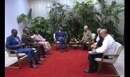Encuentro de Miguel Díaz-Canel con Denis Christel Sassou, ministro de Cooperación Internacional y Promoción de la Asociación Público-Privada del Congo