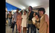 El actor brasileño junto a los cubanos en el cine Yara.