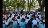 El Presidente Díaz-Canel compartió con miembros de la Federación de Estudiantes de la Enseñanza Media 
