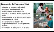 Componentes del programa de salud