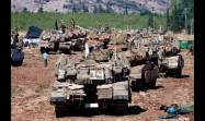 Tanques israelíes en el sur del Líbano