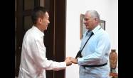 Encuentro de Miguel Díaz-Canel con Hua Xin, nuevo embajador de la República Popular China en Cuba