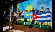 Cubanos bronce en Rusia