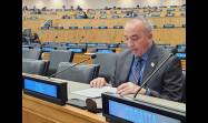 Ernesto Soberón, representante permanente de Cuba ante la ONU, durante su intervención en el Comité de Alto Nivel sobre Cooperación Sur-Sur.