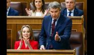 Alberto Núñez Feijóo, presidente del Partido Popular(PP) durante el acalorado debate en el Congreso, donde los ataques cruzados dominaron la jornada.