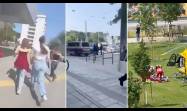Operativos policiales y ambulancias en el lugar del tiroteo en Graz, donde al menos diez personas perdieron la vida.