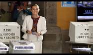 Presidenta de México ejerce su voto en primera elección del Poder Judicial