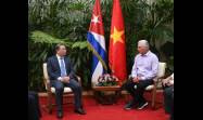 Diaz-Canel recibió al ministro de Justicia de Vietnam, Nguyen Hai Ninh.