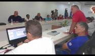 El primer ministro de Cuba, Manuel Marrero, en la central termoeléctrica  Antonio Guiteras