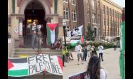 El extremista lobby judío de EE. UU. está perdiendo influencia. En la foto estudiantes de Minnesota se manifiestan a favor de palestina.