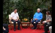 Miguel Díaz-Canel Bermúdez recibe a empresarios chinos.