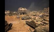 Fuerzas israelíes en la ofensiva terrestre contra Gaza.