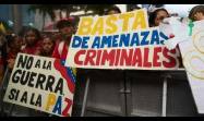 El pueblo venezolano rechaza las amenazas de EE. UU. y proclama que quieren paz.