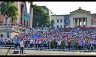 Marcha desde la Escalinata de la Universidad de La Habana hasta la explanada de La Punta