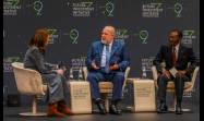 Panel compartido por el miembro del Buró Político y Primer Ministro, Manuel Marrero Cruz, y el presidente de Guinea Ecuatorial, Teodoro Obiang Nguema.