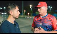 Miguel Díaz-Canel junto al periodista Néstor Prieto
