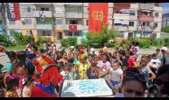 En la barriada cienfueguera de La Barrera, niños, adolescentes, jóvenes y la comunidad toda abrazaron felices los proyectos de la Red.