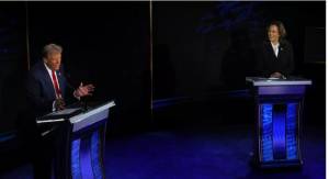 Golpes y contragolpes en debate Harris-Trump