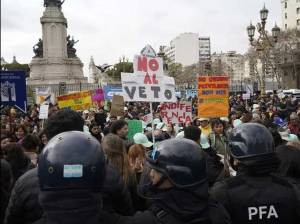 Manifestación en Argentina