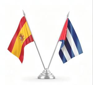 Banderas de Cuba y España