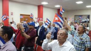 En el homenaje participaron miembros del Movimiento de Solidaridad con Cuba en Dominicana.