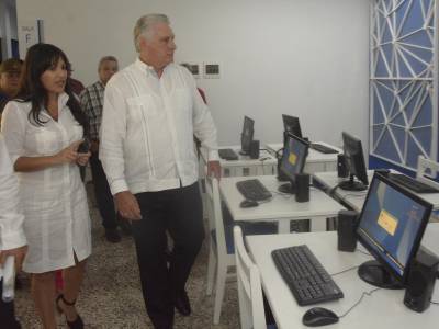 Miguel Díaz-Canel Bermúdez en aniversario de los Joven Club