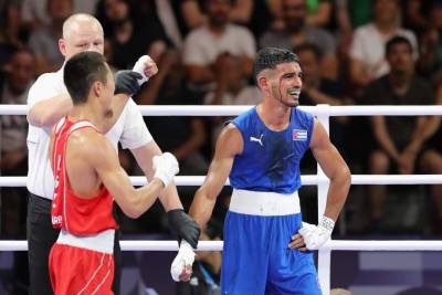 El boxeador cubano Saidel Horta