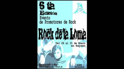 Cartel promocional de la VI Edición del evento Rock de la Loma 2010.