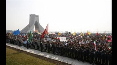 Celebración de la Revolución en Irán