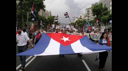 Manifestación por Cuba ante el Europarlamento