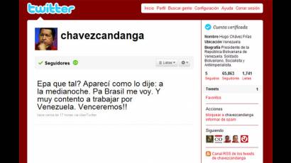 Hugo Chávez se une a Twitter