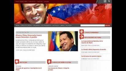 Página personal del Presidente Hugo Chávez