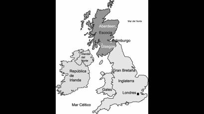 Mapa Escocia