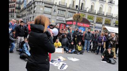 Indignados en la Plaza Puerta del Sol