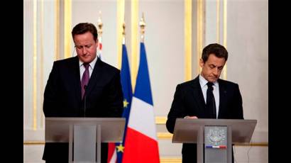 David Cameron y Nicolas Sarkozy