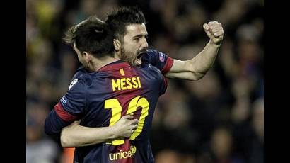 Lionel Messi y David Villa
