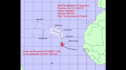 Tormenta tropical Humberto alcanza categoría de huracán